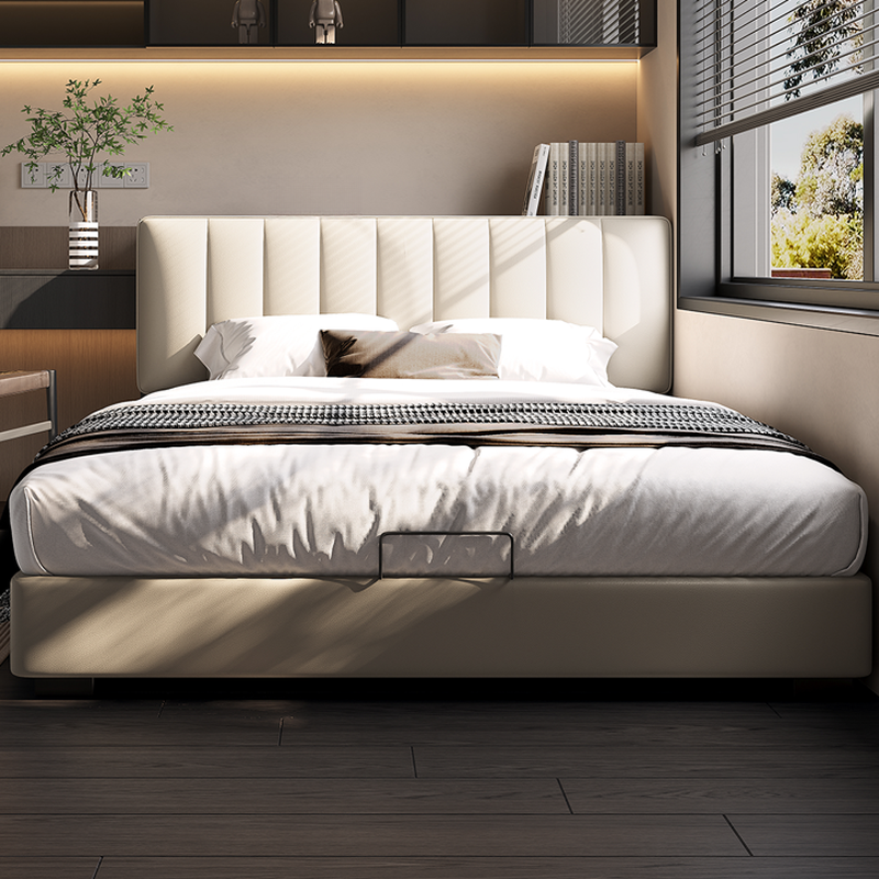 Solid Color Pine Wood Storage Bed with 3 Storage Boxes for Living Room