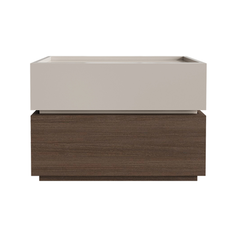 Organic Modern Nightstand With Drawer Organization Featuring 2 Drawers and Real Wood Countertop