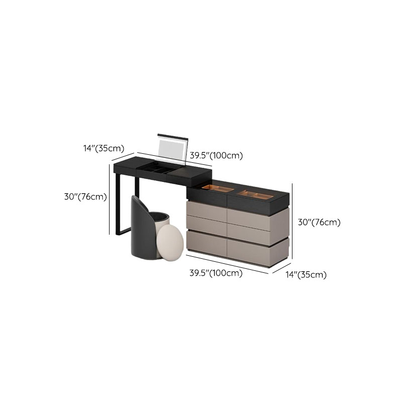 Multi-Purpose Vanity Set with 10 Drawers, Lighting, 2-in-1 Built In Makeup Vanity, Adjustable Touch and Brightness - image 17