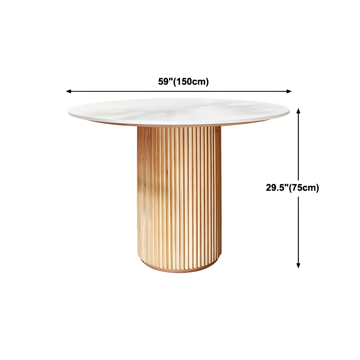 Round Shape Home Dining Table Modern Wooden Dining Room Table - image 23