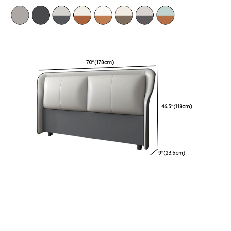 Trendy Wingback Headboard with No Distressing in Natural Wood, Rectangle Shape for Full/Queen Bed with Sponge Upholstery and Standard Height - image 14