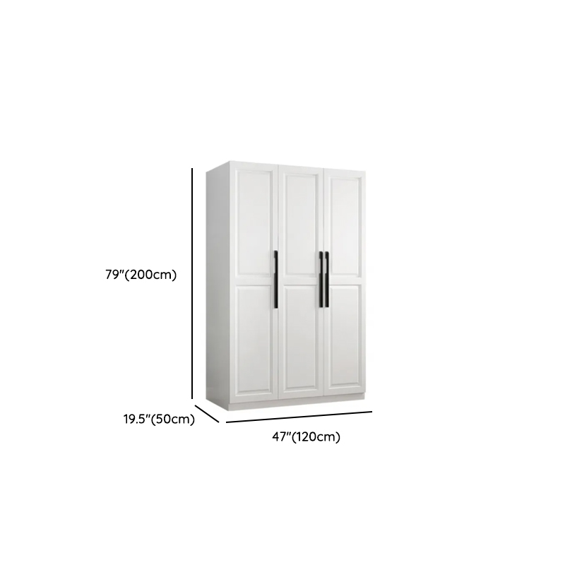 Chalk Modish Wood Wardrobe Closet with Soft Close Drawer, Soft Close Door, Interior Shelves, and Clothing Rod - image 6