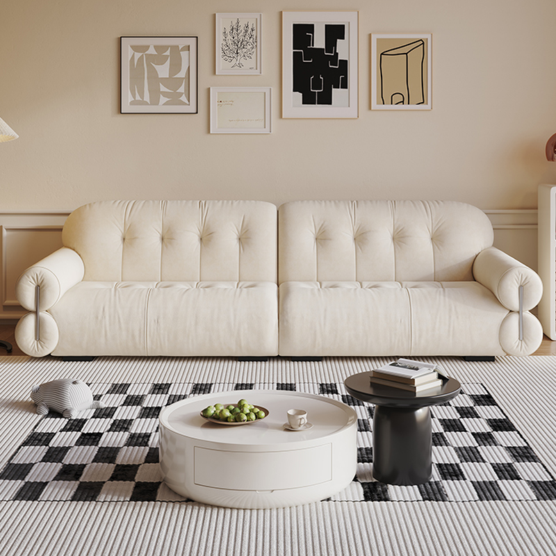 Modern Solid Color Tear Resistant Standard Sofa in Grey/Auburn/Ivory for 4-seater/Seats 5/3-seater - image 7