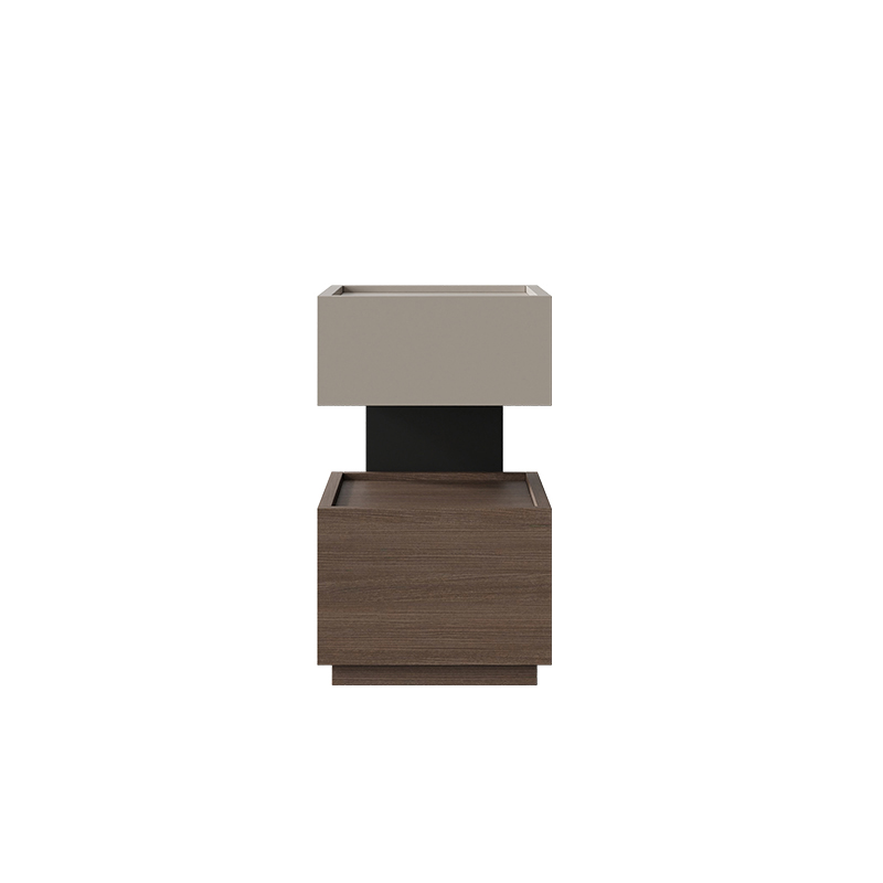 Modish Nightstand With Drawer Organization Featuring 2 Drawers, 1 Shelf, and Lumber Countertop - image 3