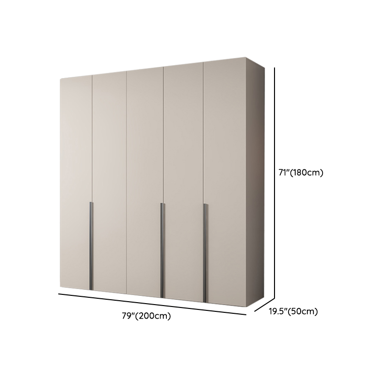 Cream Trendy Timber Standalone Wardrobe Armoire with Soft Close Door, Interior Shelves, and Articulated Mechanism - image 21