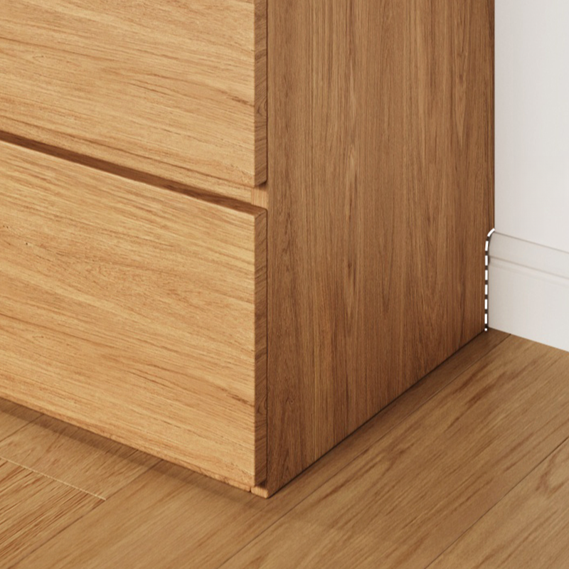 Wood Grain Minimalist Wooden Wardrobe Closet with Soft Close Drawer, Soft Close Door, Interior Shelves, and Clothing Rod - image 7