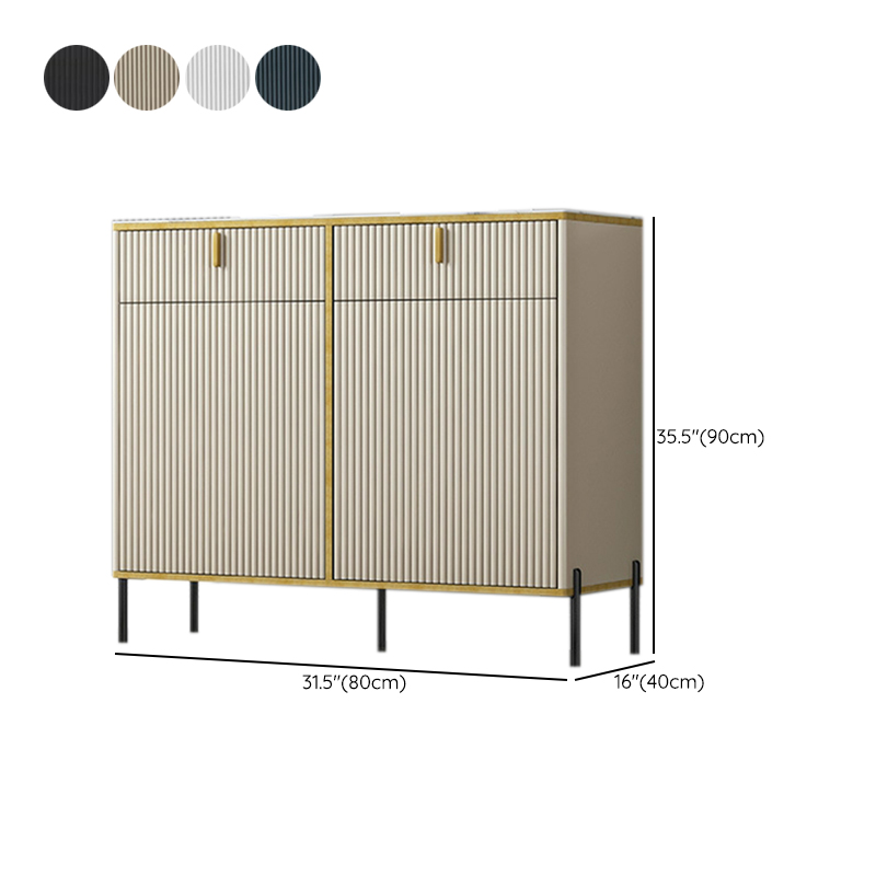 Free Standing Stone Wet-resistant Utility Storage Cabinet with 12 Interior Shelves & 3 Cabinets Living Room - image 17