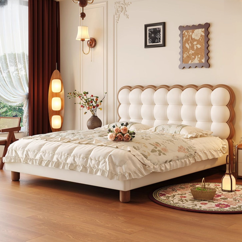 Storage Included Panel Bed with 3 Storage Boxes, Steel Frame, Stitch-tufted Design, and Sponge Upholstery