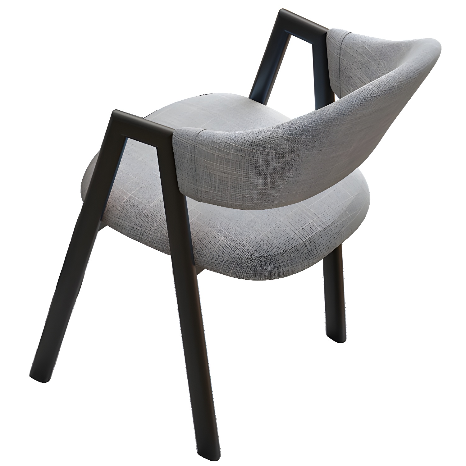 Modern Style Iron Arm Chair Open Back Dining Side Chair with Upholstered - image 9