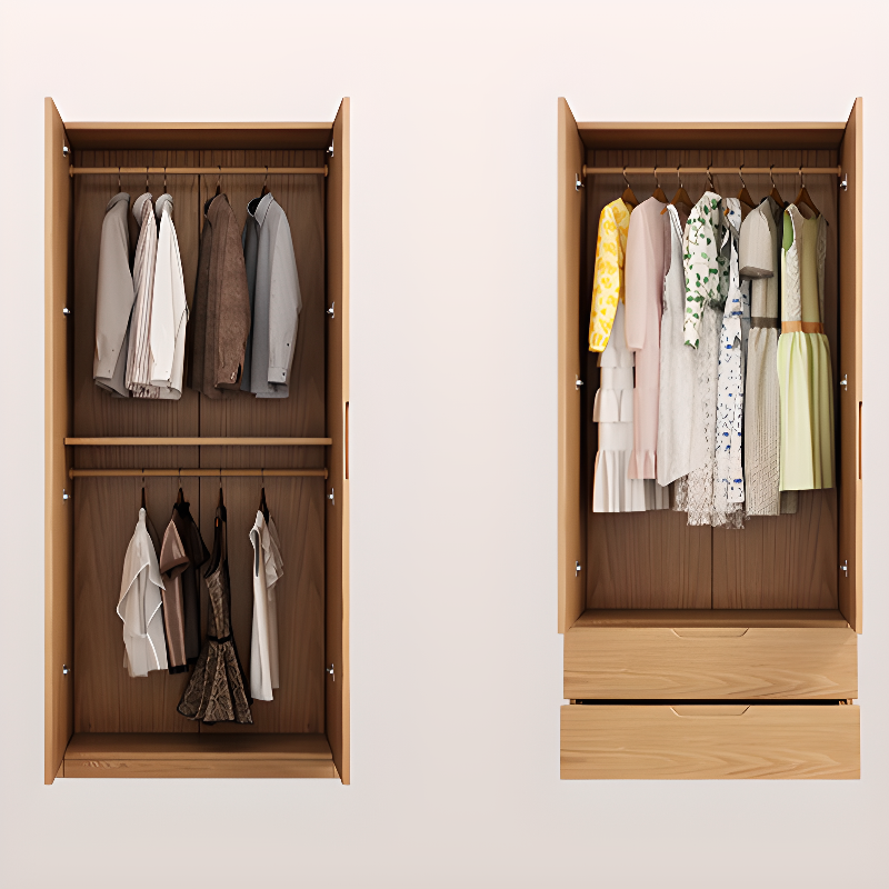 Unattached Natural Color Wardrobe/Non-Hanging Armoire with Gate - image 13
