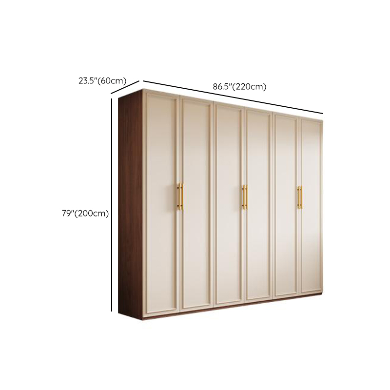 Cocoa Minimalist Wooden Wardrobe Closet with Soft Close Drawer, Soft Close Door, Interior Shelves, and Clothing Rod - image 12