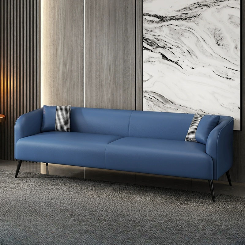 Modern Pine Wood Upholstered Three-Seater Sofa with Foam Seat in Solid Color - image 10