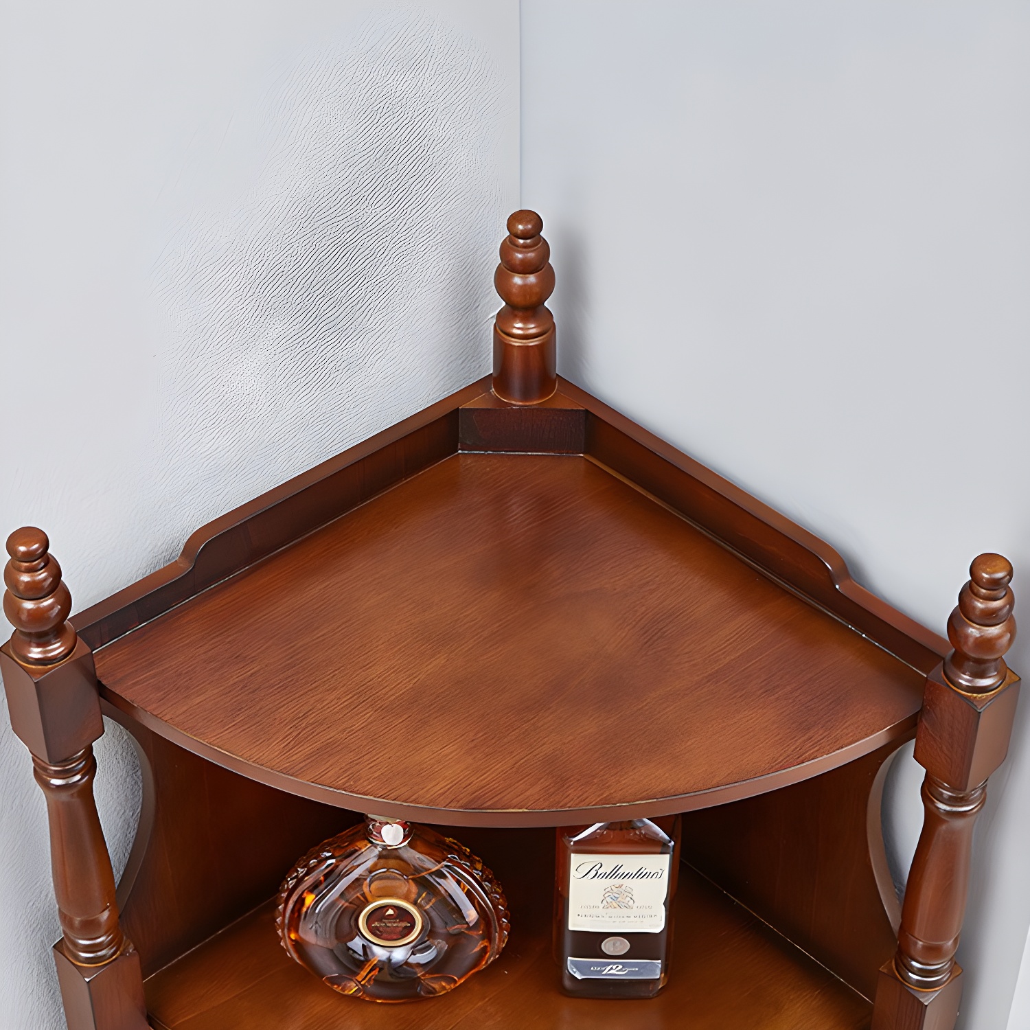 Mid-century Modern 1- Door Cabinet Wooden Corner Cabinet with Shelf - image 11