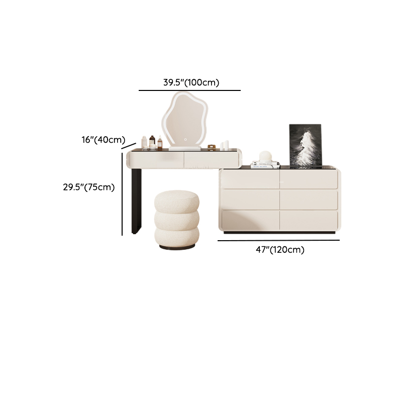 Large/Standard Vanity Set with Vitreous Table Top, White Seating, 8/5 Drawers, Mirror Lights, and Scalable Lighting - image 10