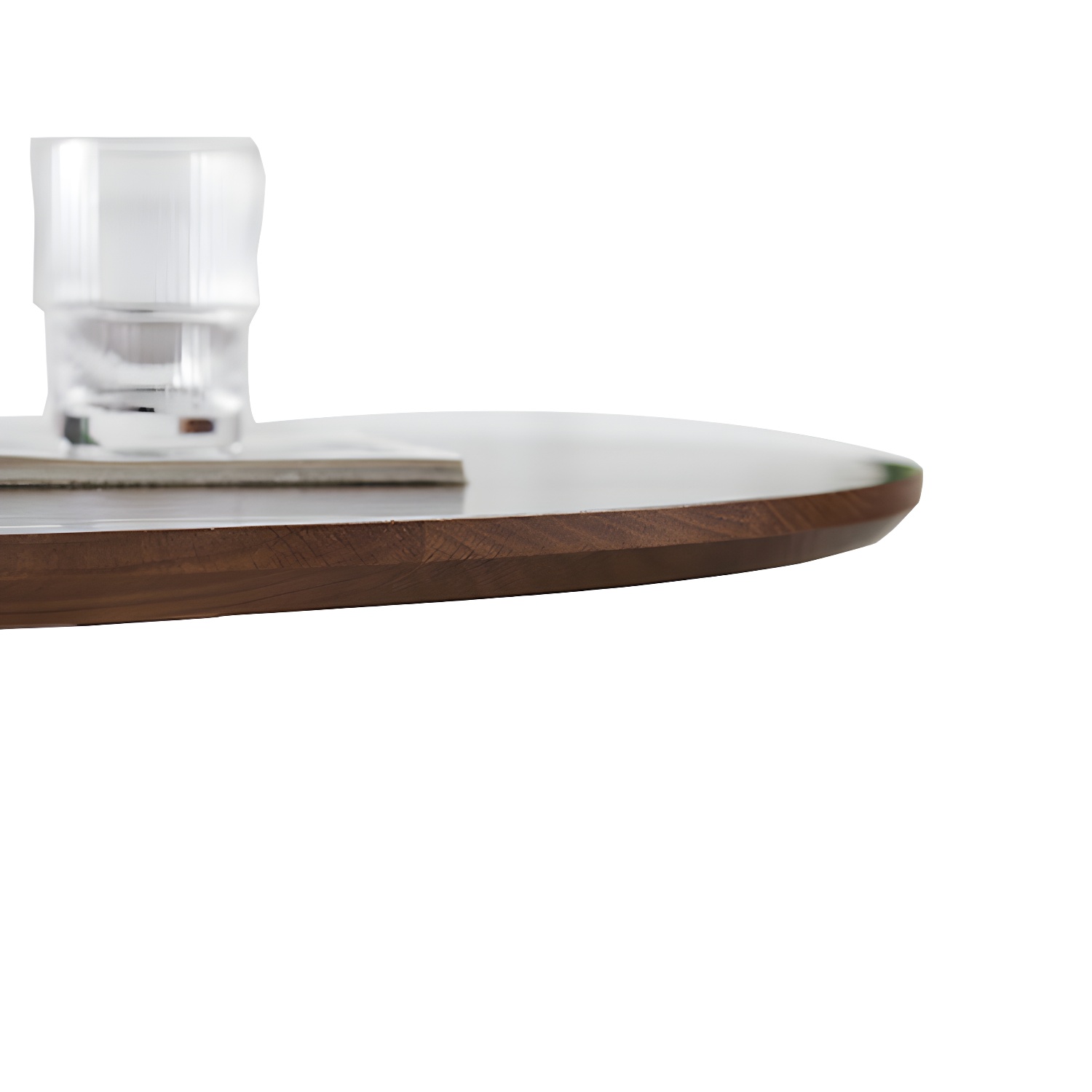 Simple Walnut Ash Dining Table Double Solid Wood Pedestal Home Table - image 7