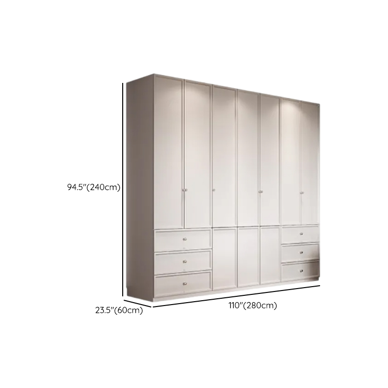 White Minimalist Wooden Wardrobe Closet with 3-Drawer/6-Drawer, Soft Close Door, Interior Shelves, and Clothing Rod - image 19