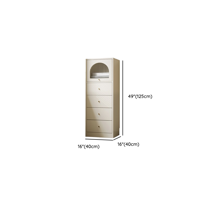 Chalk Trendy Composite Wood Semainier with Shelves, Hutch, and 6/5/4 Drawers in Vertical Orientation - image 11
