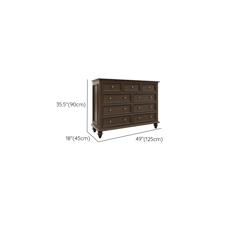 Classic Cocoa Lumber Horizontal/Vertical Console Dresser/Lingerie Chest/Bachelor Chest with 9 Drawers/7 Drawers/6 Drawers - image 13