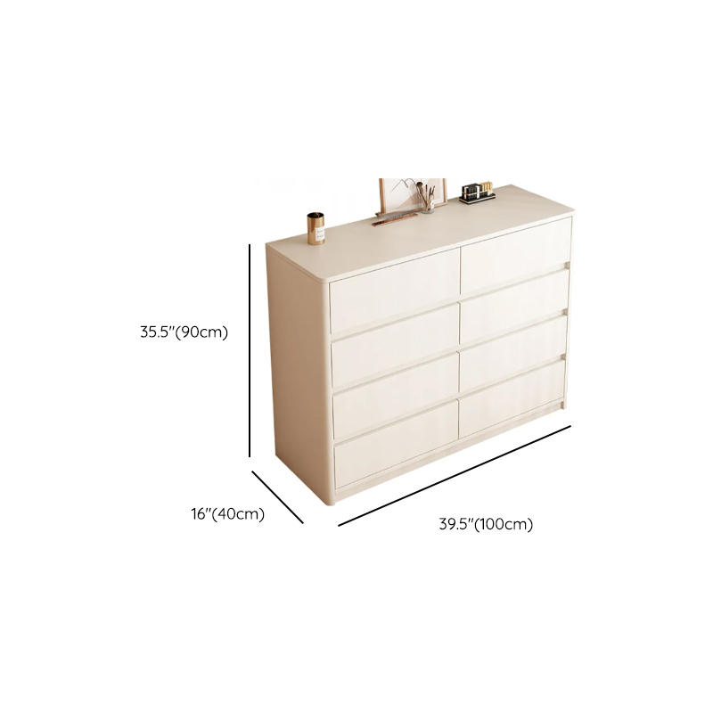 White Trendy Timber Console Dresser/Semainier with 6/8/3 Drawers in Horizontal/Vertical Orientation - image 20