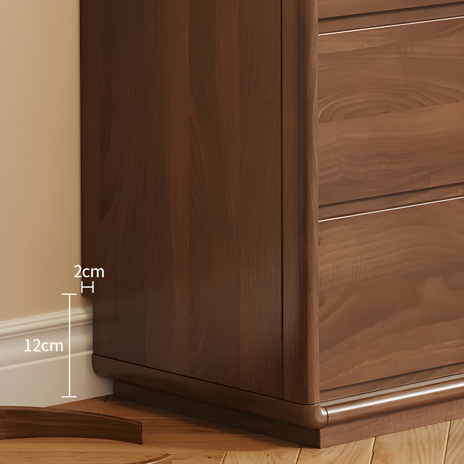 Modern Brown Wood Makeup Vanity with Drawers & Soft Close Drawer Glides - image 8