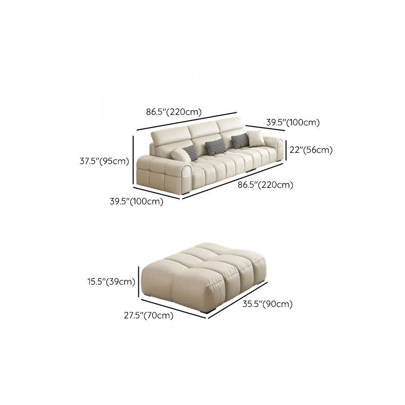 L-Shape/Straight Reversible/Horizontal Concealed Support Sofa Recliner/Sofa with Round Arm & Pine Frame - image 7