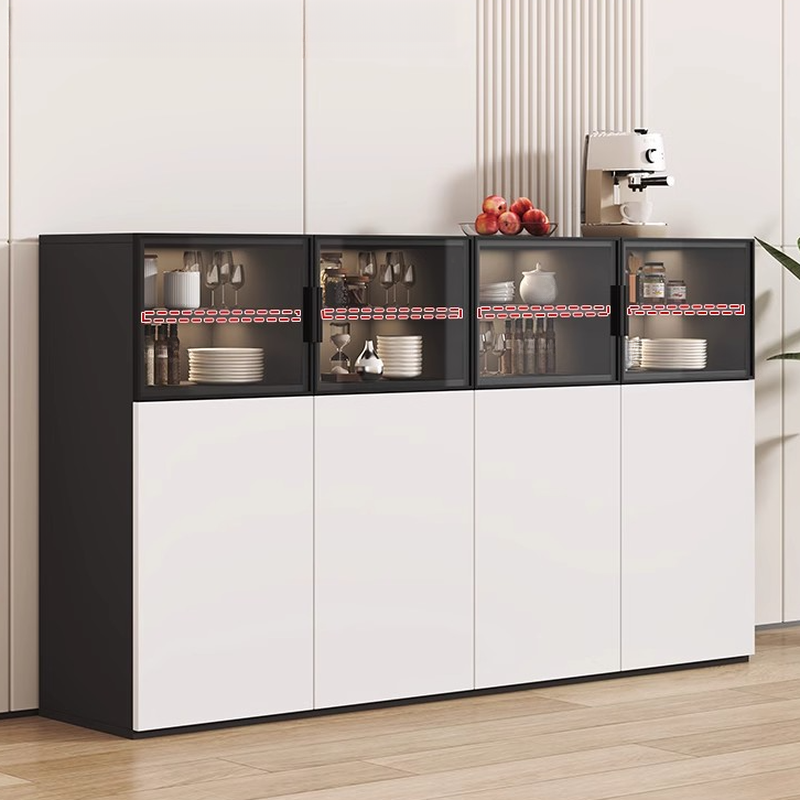 Modern Sideboard with Cupboard in Narrow/Standard/Wide Sizes, Larder Storage, Manufactured Wood Countertop, Glazed Door, and Alterable Shelf - image 3