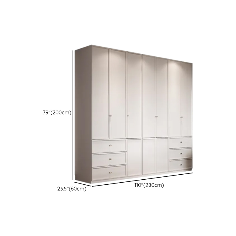 White Minimalist Wooden Wardrobe Closet with 3-Drawer/6-Drawer, Soft Close Door, Interior Shelves, and Clothing Rod - image 17