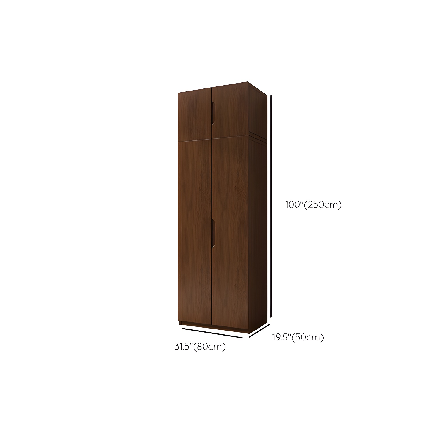 Contemporary Oak Solid Wood Wardrobe Freestanding Multifunctional Wardrobe - image 27