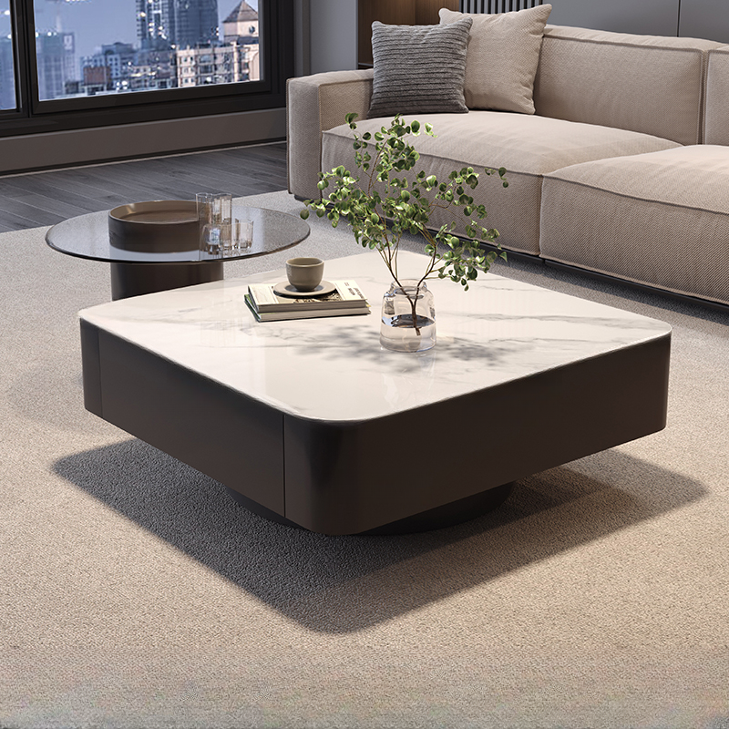 Nested Square Side Table with 2 Drawers