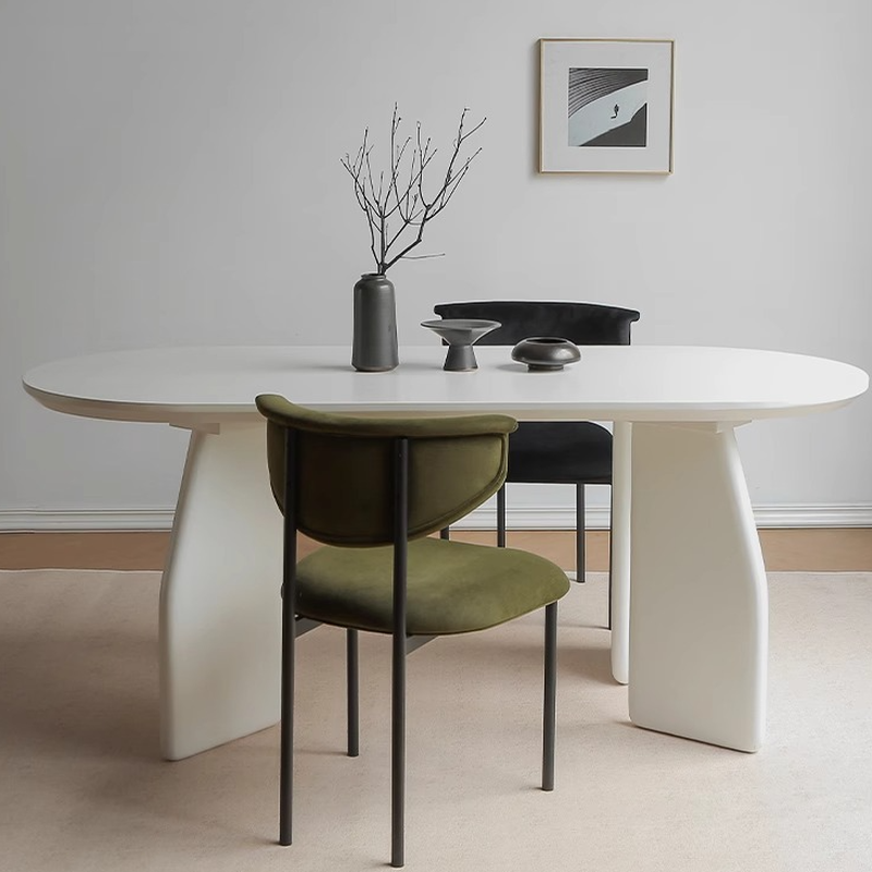 Scandinavian Side Chair with Uncovered Back, Upholstered, Ink/Gilded Metal Legs - image 15
