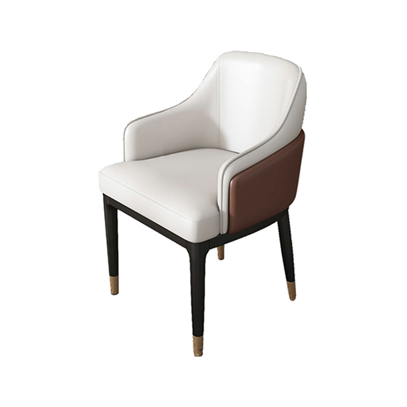 Stylish Modern Sloped Arm Chair for Kitchen & Dining with Low Back and Arms - image 11