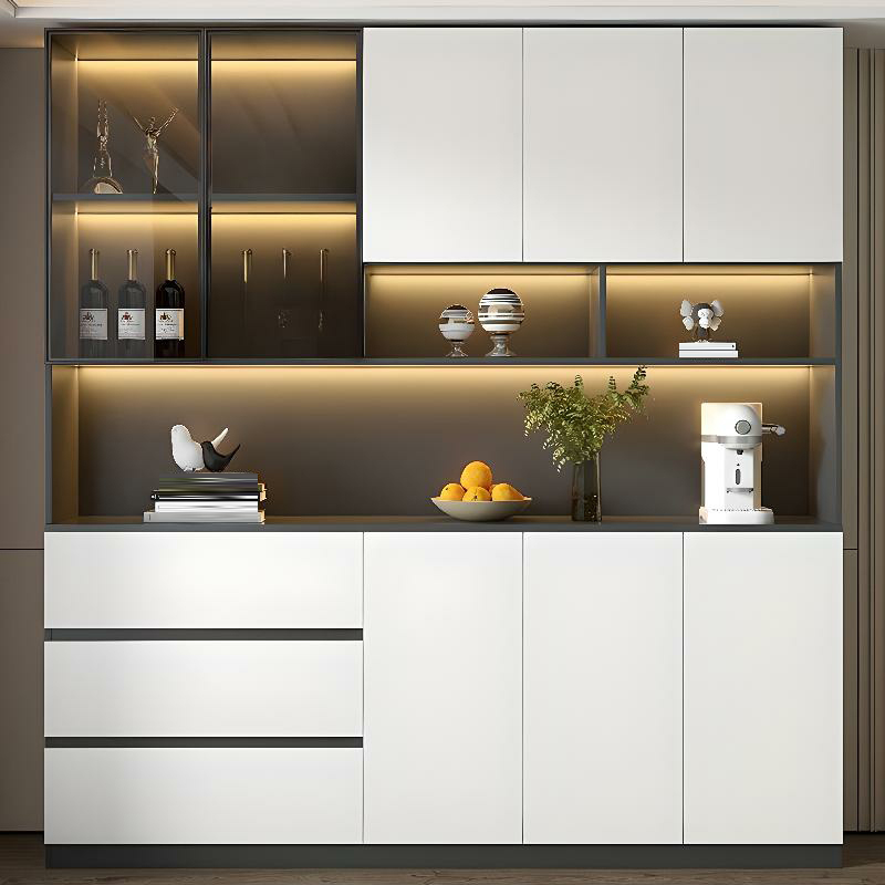 Living Room Modern Stone Sideboard Cabinet with Doors and Drawers