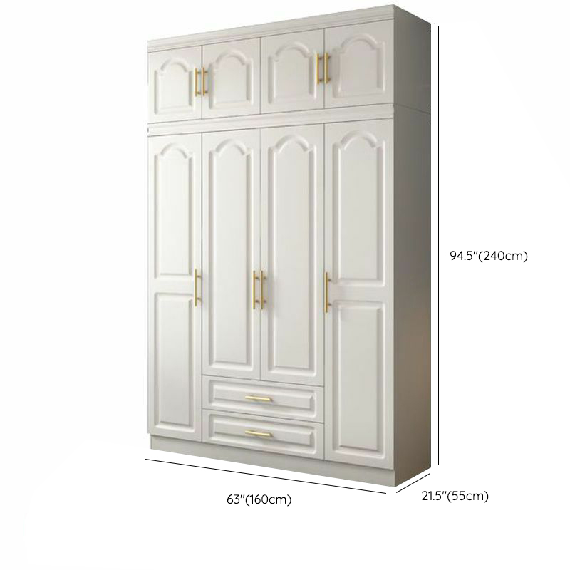 Contemporary Wood Chalk Wardrobe Closet with Interior Shelves&Clothing Rack&3-Drawer/6 Drawers/5-Drawer - image 17