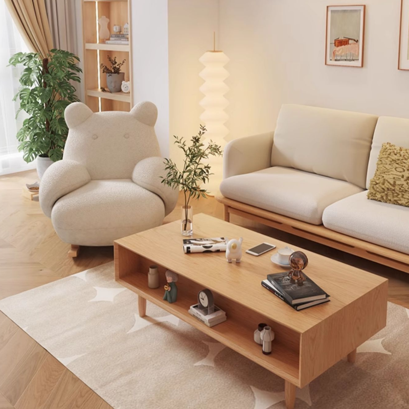 Contemporary Upholstered Rocking Chair with Cushioned Round Arm, Ottoman Included/Not Included - image 5