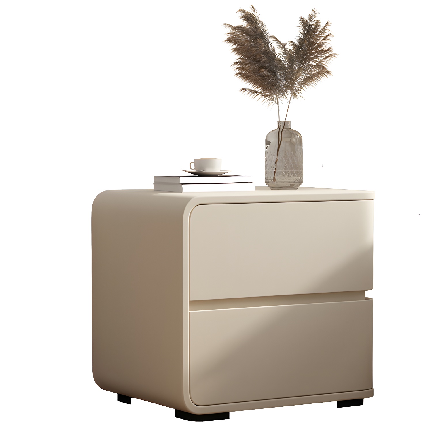 Scandinavian Pine Accent Table Nightstand Drawers Included with Legs - image 12