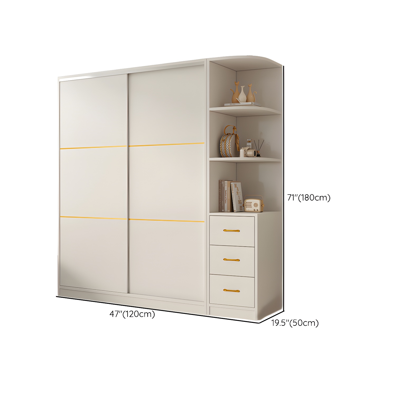 Spacious White Wardrobe Armoire with Shelves and Clothing Rod - Your Perfect Closet Solution - image 23