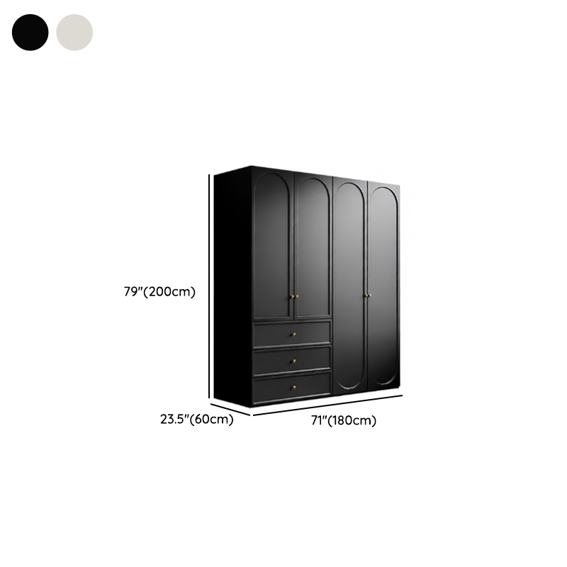 Contemporary Wood Wardrobe Armoire with Soft Close Drawer, Soft Close Door, Interior Shelves, and Hanging Rod - image 15