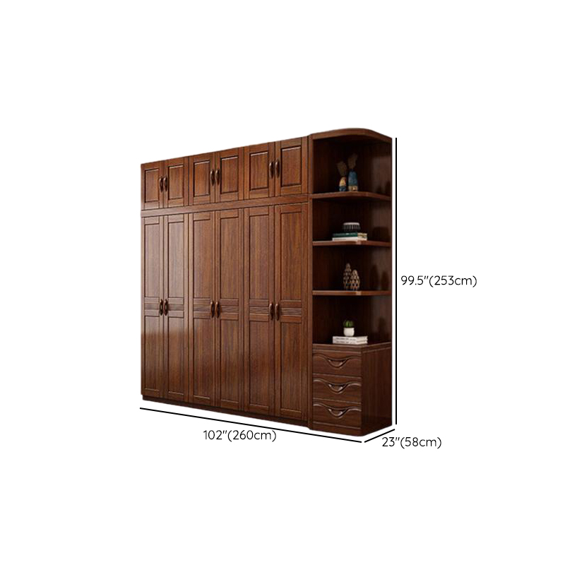 Sepia Modish Laminate Armoire Cabinet with Soft Close Door, Interior Shelves, and Clothing Rod - image 10