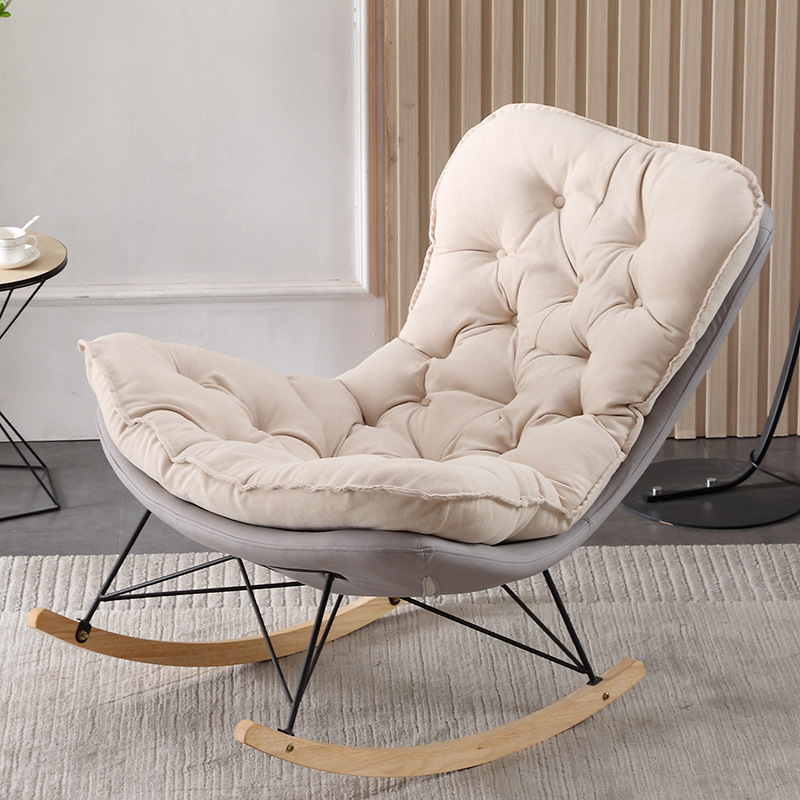 Modish Upholstered Rocking Accent Chair - image 9
