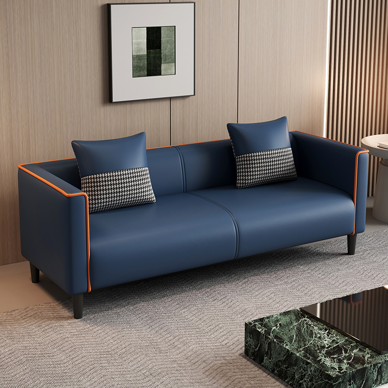Trendy Water Resistant Standard Sofa/Loveseat with Pillow Back in Dark Gray/Dark Blue/Sage, Arm Included, 2 People/Seats 3/4-seater, 2 Pillows