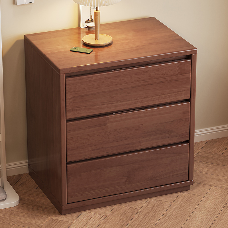 Modern Simple Style Rectangular Detached Decorative Cabinet with Scratch-immune Rubberwood, Chalk/Sepia/Wood Color Top, and Soft Close Drawer - image 3