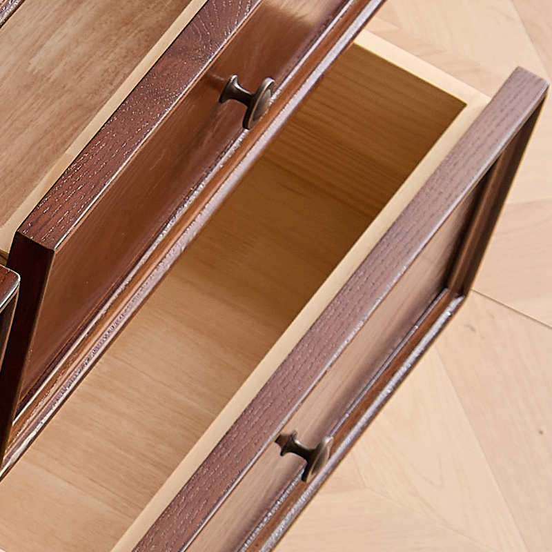 Cocoa Trendy Ash Wood Console Dresser/Semainier with 9/7/6 Drawers, Integrated Cable Management, Horizontal/Vertical - image 6