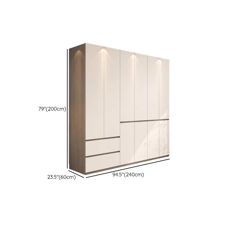 White Modish Manufactured Wood Independent Armoire Cabinet with Soft Close Drawer, Soft Close Door, and Interior Shelves - image 16