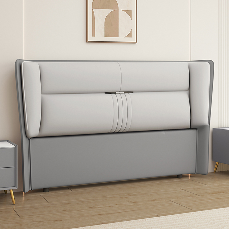 Trendy Panel Headboard in Natural Wood with No Distressing, Rectangle Shape for King/Queen/Full Bed, Sponge Upholstery, Standard Height - image 4