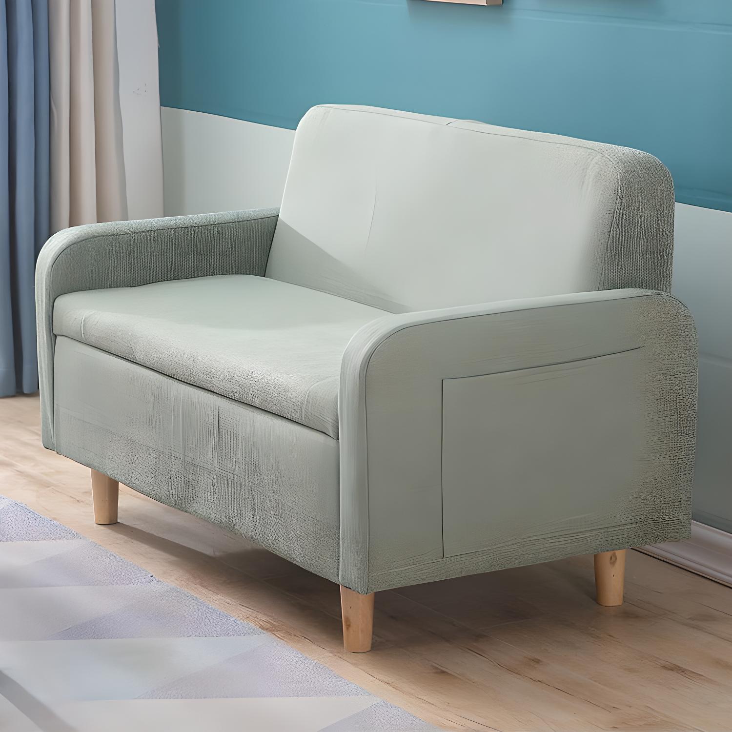 Contemporary Azure/Brown/Magenta Standard Sofa with Hidden Storage - image 9