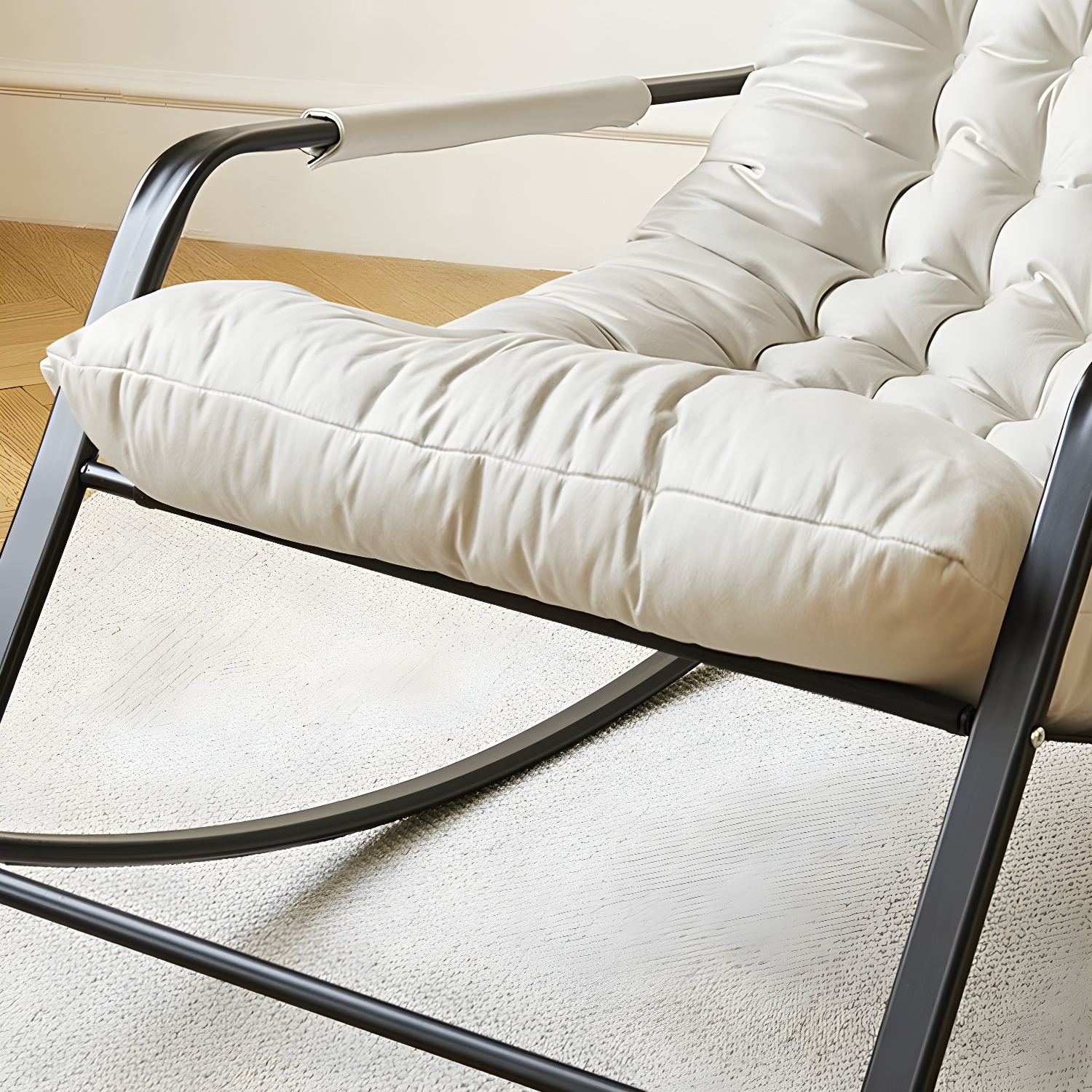 Stylish Tufted Upholstered Rocking Chair - Modern Design for a Comfy Home - image 18