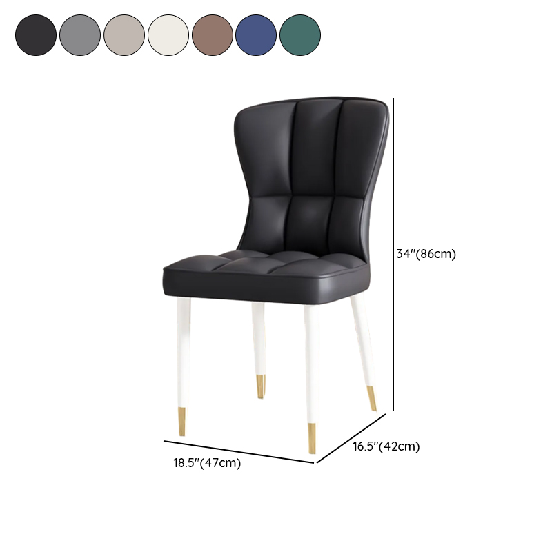 Casual/Lavish Side Chair with Wingbacked Upholstered Design and Steel Legs - image 17