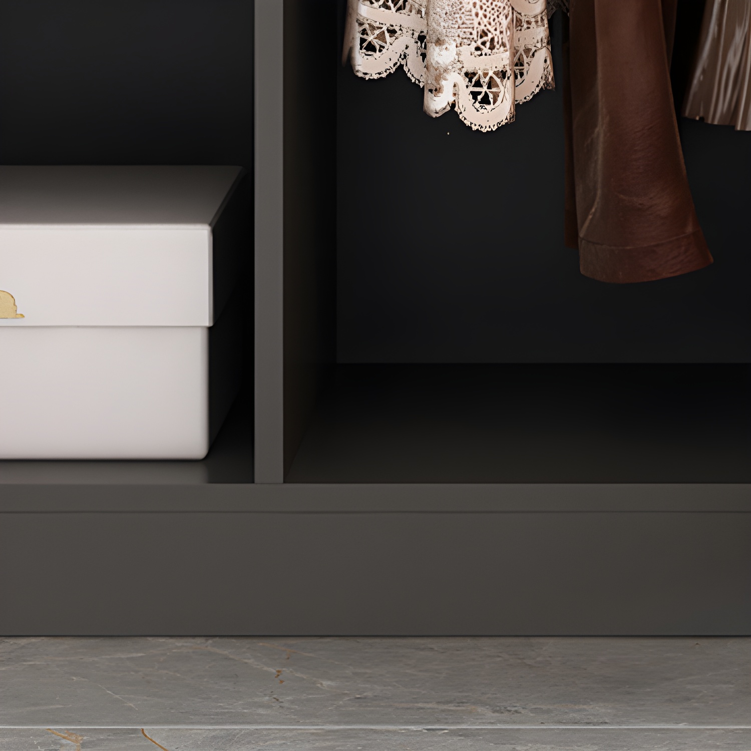 Modern Wooden Frame Wardrobe Freestanding Multifunctional Wardrobe Tempered Glass Doors - image 9