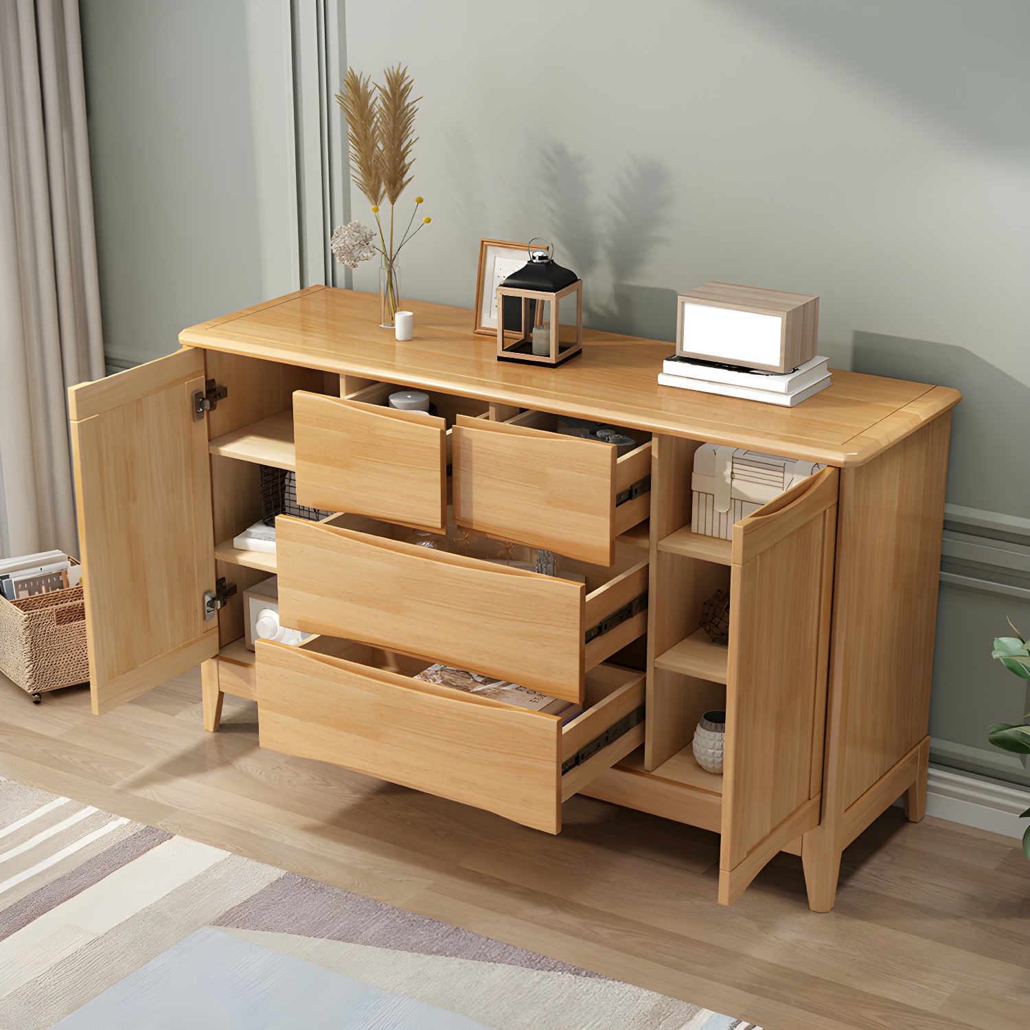 29.5"Tall 4 - Drawer Accent Cabinet, Wooden Rectangle Cabinet - image 15