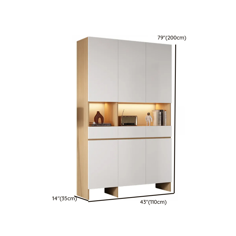 Trendy Rectangle Accent Cabinet with Hutch, Changeable Shelf, Groove Handles, Multi-Color Top, and Soft Close Drawer - image 32